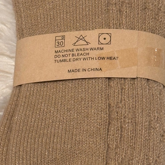 Ribbed Crew Socks - Black, Camel & Tan - Picture 3 of 3